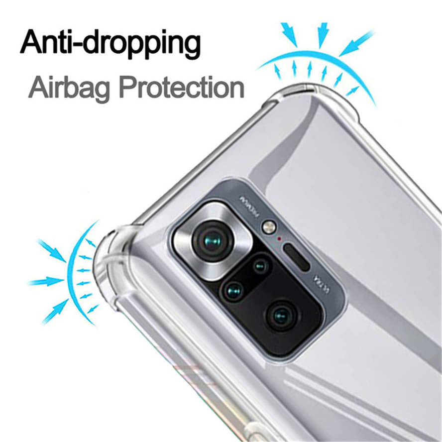 Lenuo Airbag Shockproof Phone Case For Xiaomi Redmi Note 11s 11 Pro 5G Redmi Note 10 Pro Max Casing Luxury Silicone Back Cover For Redmi Note 11 Transparent Case