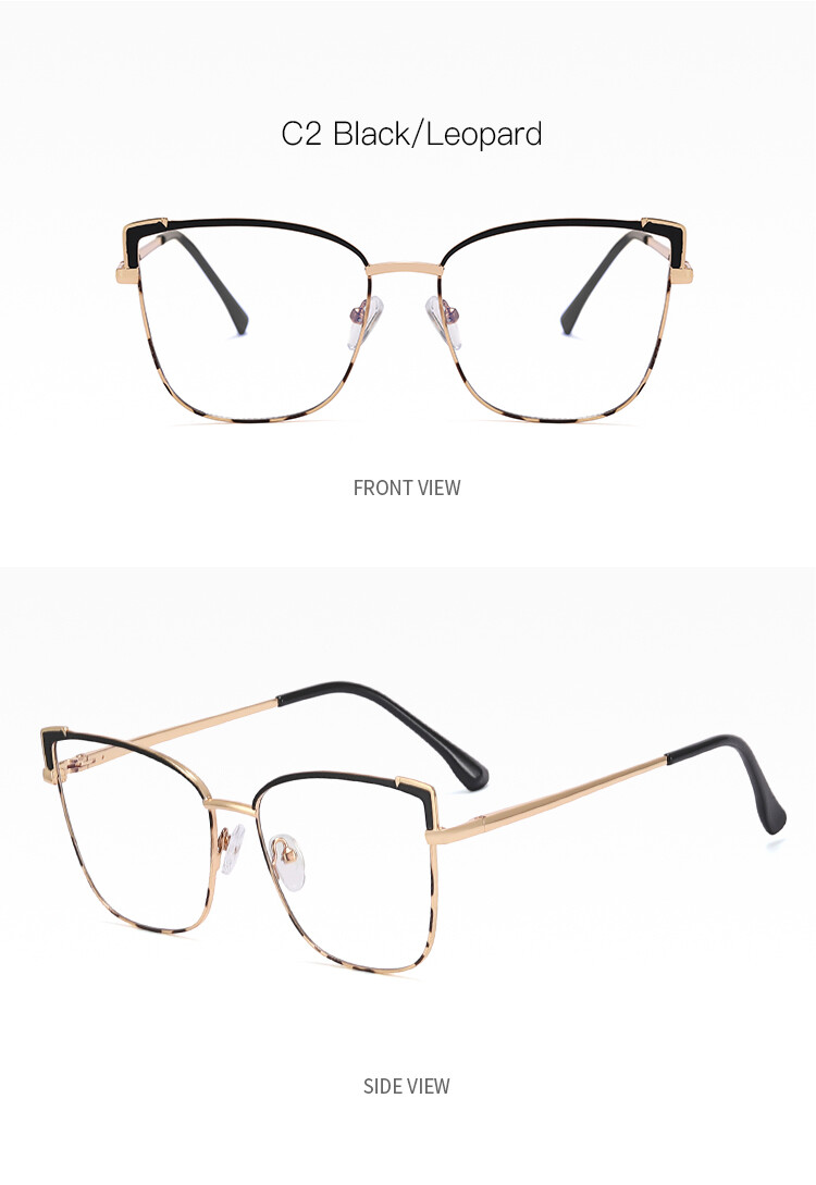 New Women's Metal Anti Blue Ray Computer Glasses Myopia Glasses Optical Frames