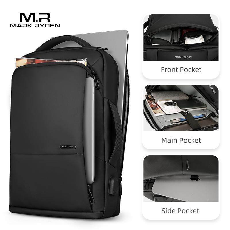 Ba Lô Du Lịch Mark Ryden Công Suất Lớn Thiếu Niên Nam Túi Chống Trộm Mochila Sạc USB 15.6 Inch Máy Tính Xách Tay Ba Lô Chống Nước