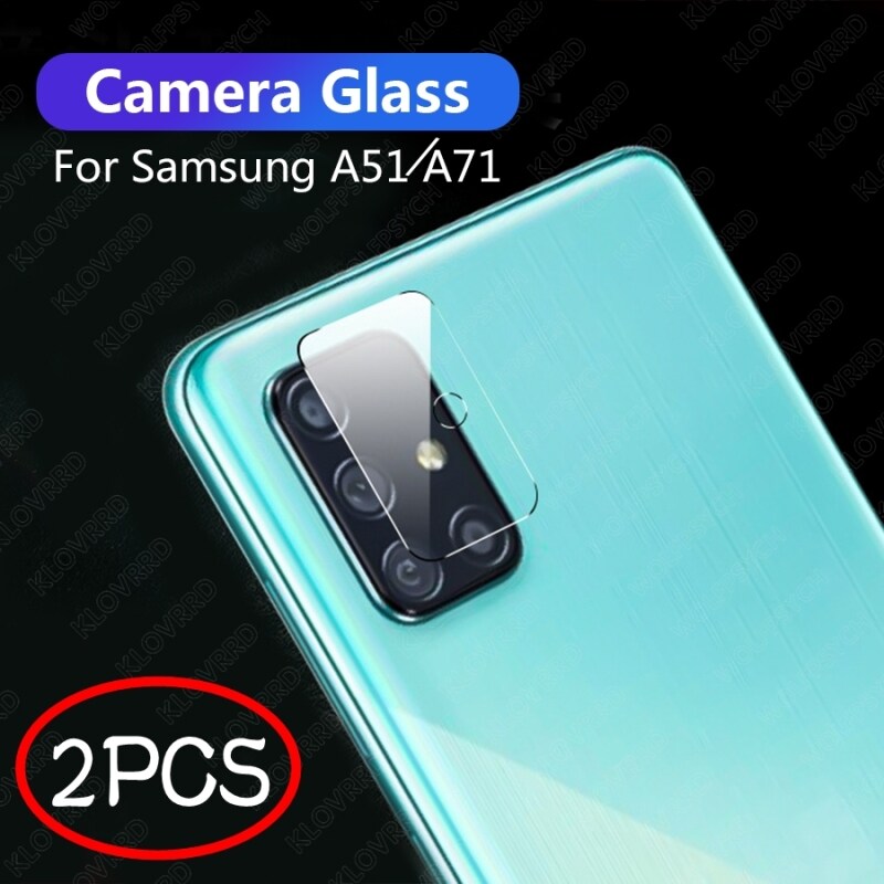 2 Cái Trở Lại Tempered Glass Camera Lens Film Protector Đối Với Samsung A51/A71 HD Camera Lens Tempered Glass Protector Bảo Vệ Phim