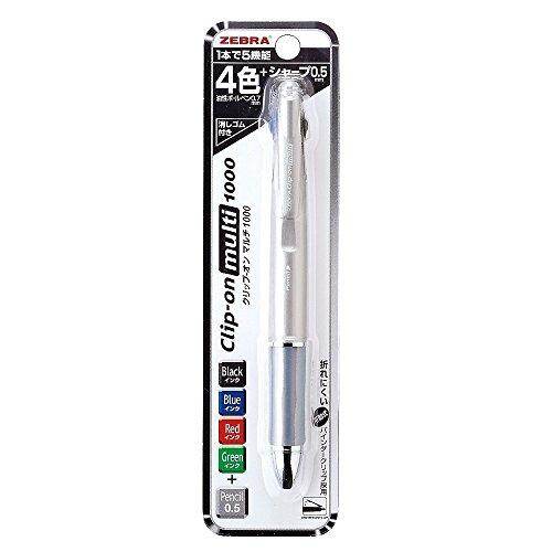Bút Đa Năng Zebra 4 Màu + P-B4SA2-S Bạc Sắc Nét 1000