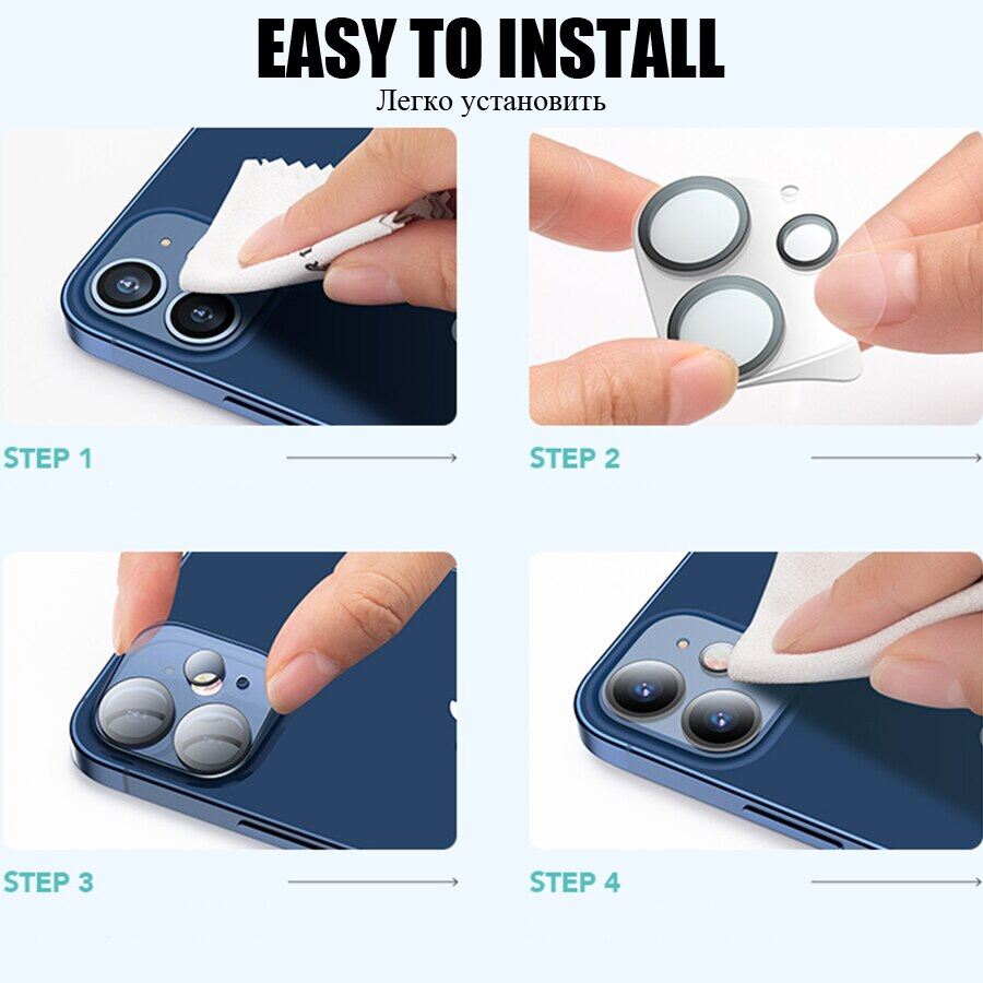 Kính Cường Lực Che Phủ Toàn Bộ Ống Kính Máy Ảnh Cho iPhone 14 Plus 14 13 12 Pro Max Bảo Vệ Màn Hình Mini Cho iPhone 11 Pro Max Bảo Vệ Máy Ảnh