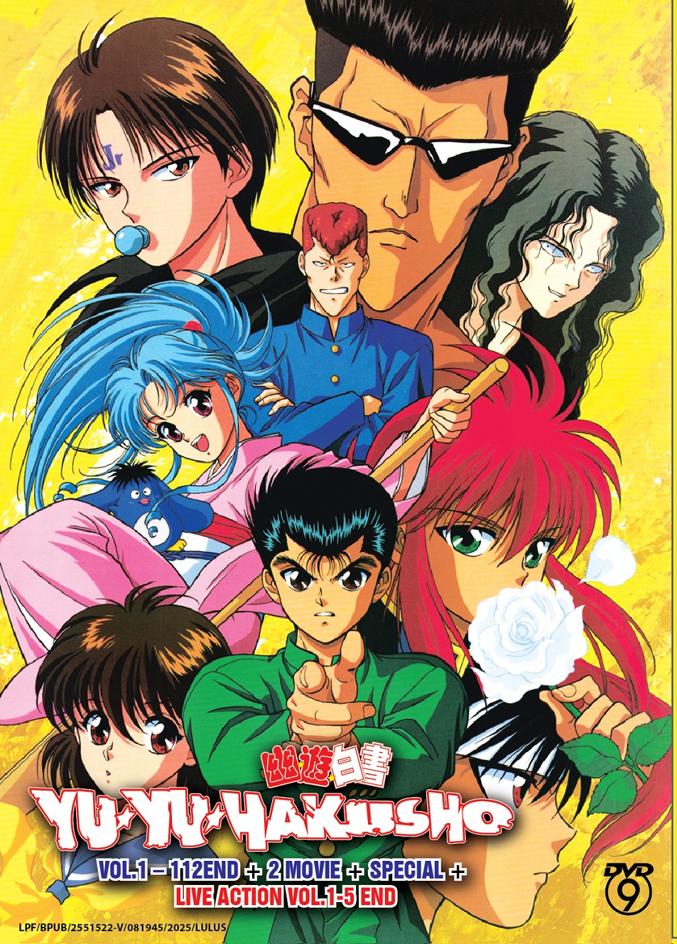 DVD Anime Yu Yu Hakusho Vol.1-112 End + 2 Movie + Special 幽游白书