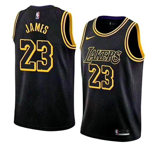 Áo thi đấu lebron james swingman số 23 màu đen quần áo bóng rổ nba los angeles lakers cho nam