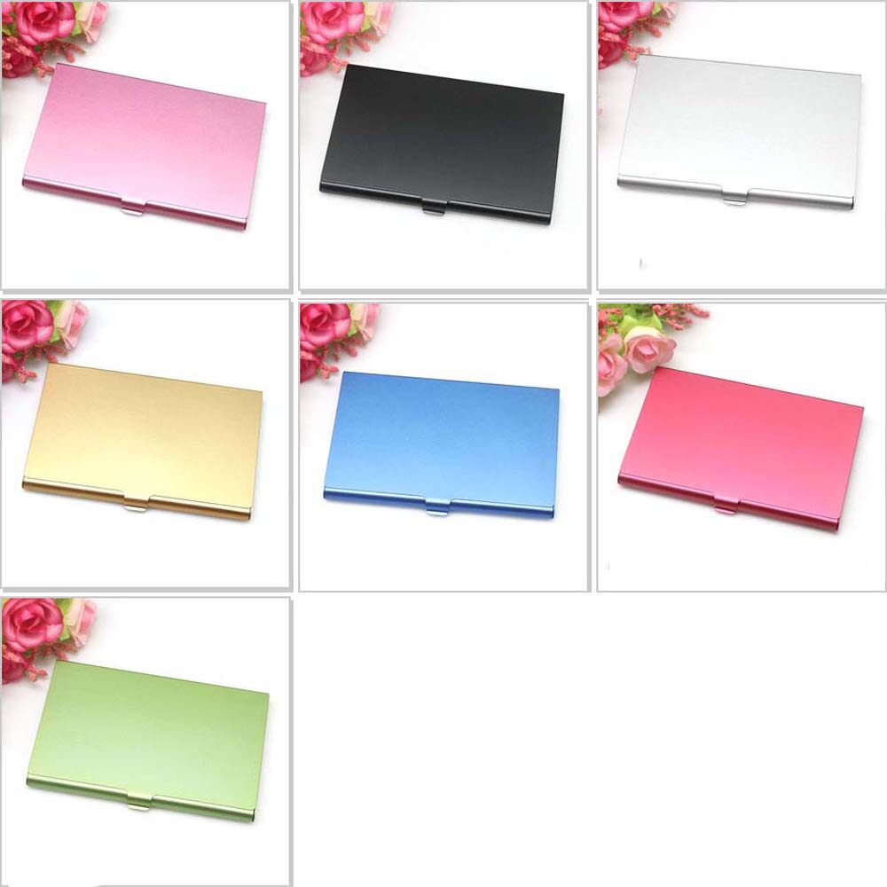DXNZVA Sáng tạo Kim khí Hợp kim nhôm Ví tiền ID tín dụng Hộp Hộp đựng thẻ Hộp đựng danh thiếp Chủ thẻ Thẻ tên