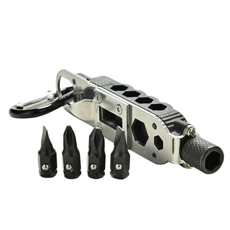 Bashijian Mini Multifunctional Screwdriver Outdoor EDC Keychain Shape Screwdrivers