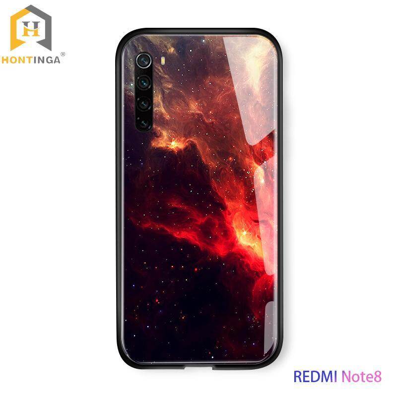 Hontinga For Xiaomi Redmi Note 8 Redmi Note 8T Case Aurora Galaxy Space Sky Starry Gradient Casing Note8 Phone Cases Shockproof Tempered Glass Back Cover