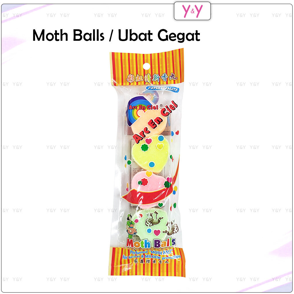 Arc En Ciel Moth Balls / Ubat Gegat / Naphthalene Ball / Moth n Mildew Prevention Ball / Ubat