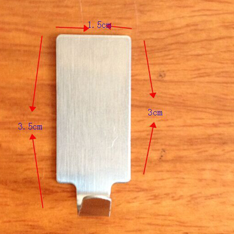 6Pcs Stainless Steel Wall-mounted Hook Bathroom Self-adhesive Towel Hook