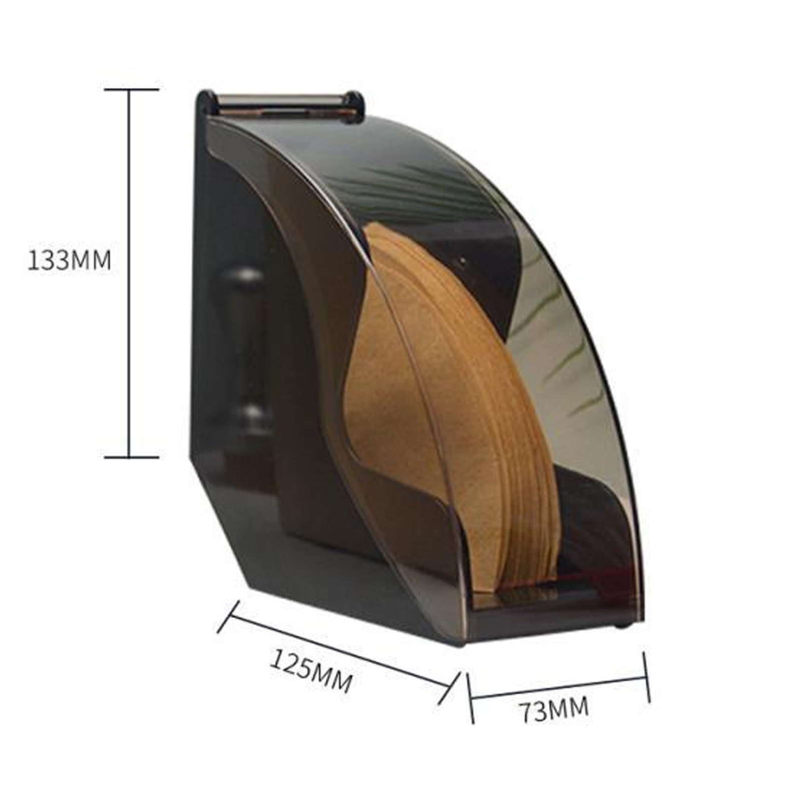 Coffee Filter Holder Stand, Coffee Filter Paper Storage Box Plastic Dustproof for Cafe