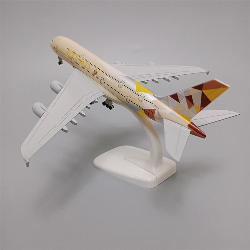20cm alloy metal air etihad airbus 380 a380 airlines airplane model diecast air plane model aircraft w wheels landing gears