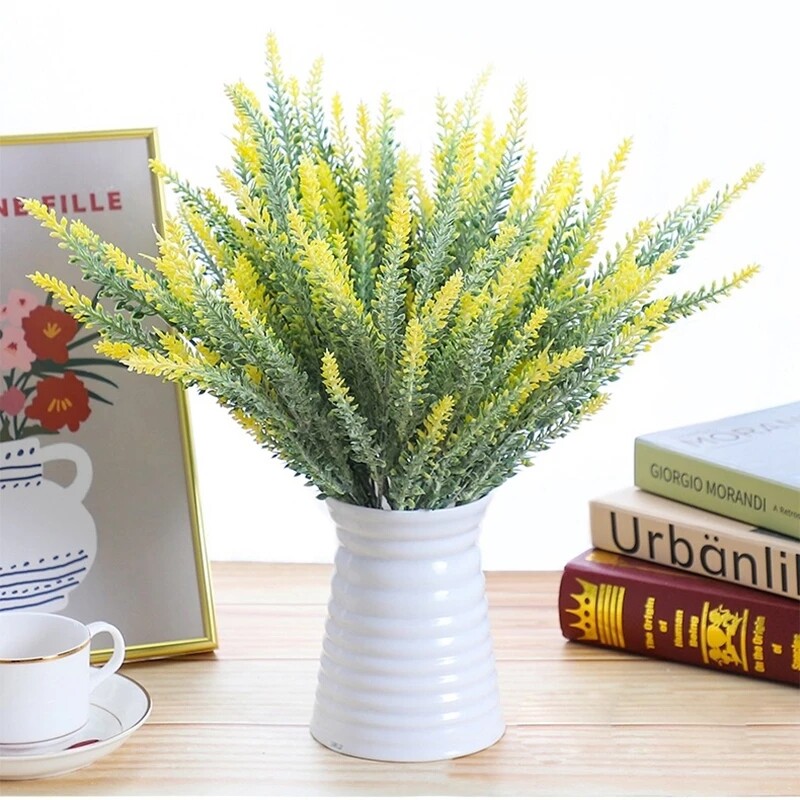 【88HomeStore】 Romantic Provence decorative lavender Artificial silk flower flowers decorative grain simulation of aquatic plants