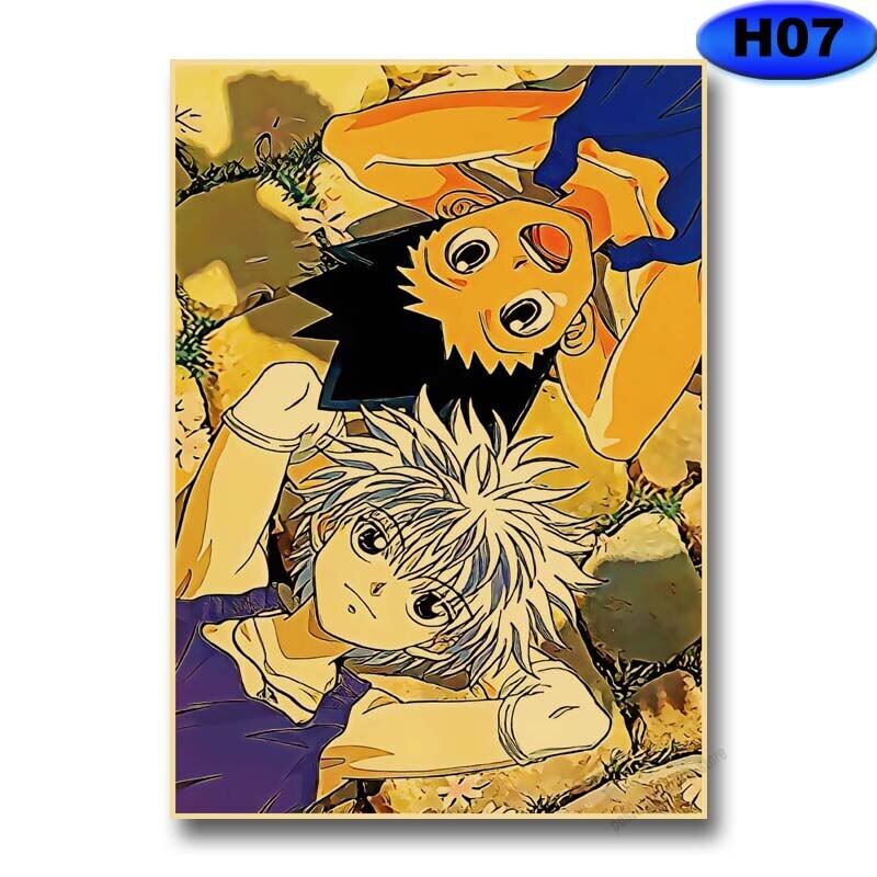 Buy three to send one Hunter x Hunter poster popular Japanese classic  animated family poster Kraft paperWall Retro Posters For Home Bar Cafe Room  Wall sticker 42*30cm