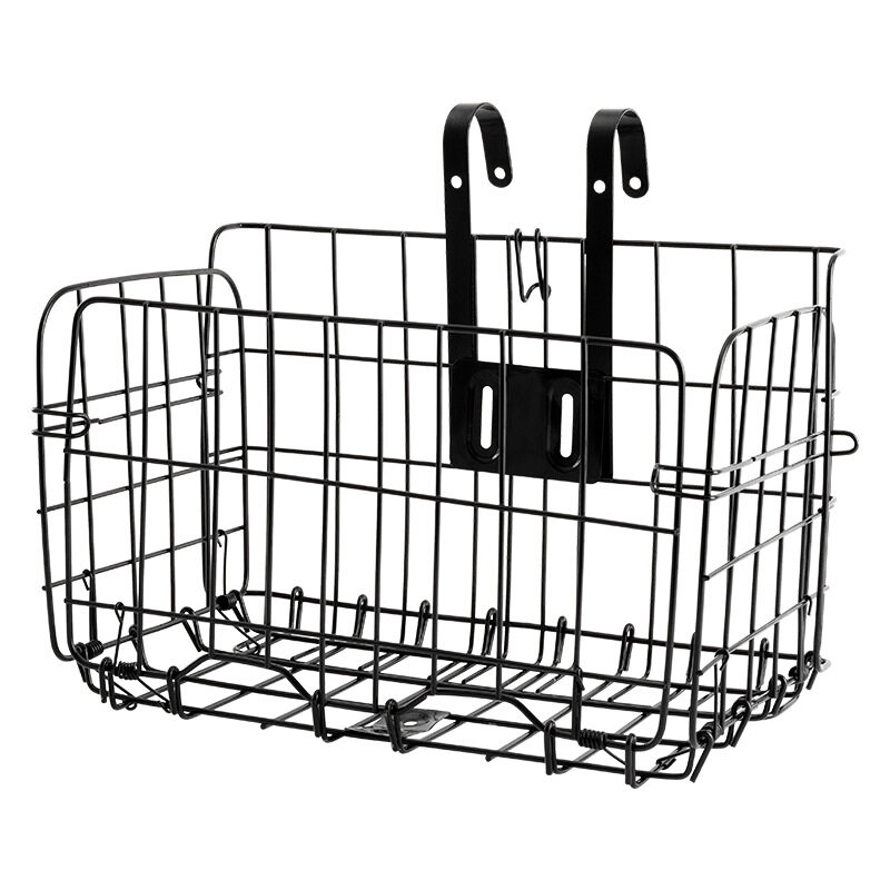 ROCKBROS Folding Bike Basket Detchable Bike Handlebar Front Basket Bicycle Rear Rack Hanging