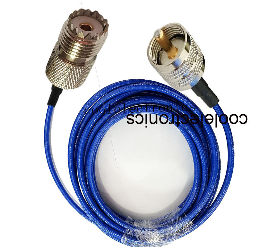Blue Soft RG142 UHF pl259 Male to UHF SO239 Female RF Crimp Coax