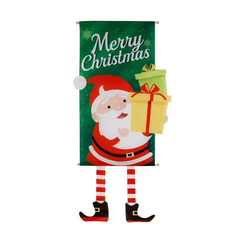 Merry Christmas Flag, Santa Claus Snowman Christmas Decorative Home Christmas New Year Decorative Gift 2023 New Year