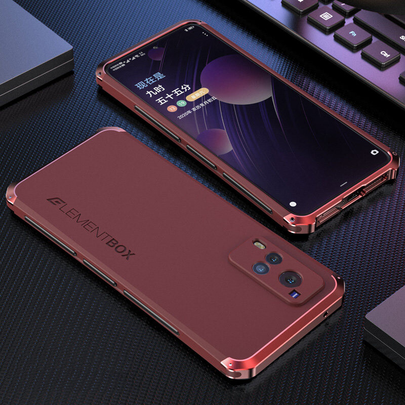 For Vivo X60 / X60 Pro Case Luxury Ultra thin Element Fashion Metal Aluminum Cell Phone Cases Mobile Back Cover Shell