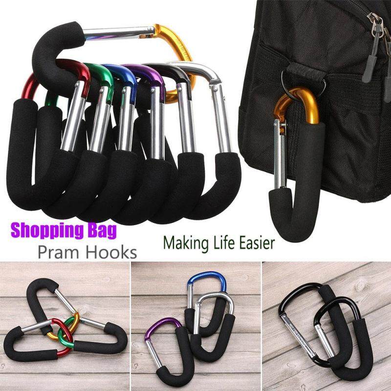 1* Multicolor Buggy Pram Hanger Metal Baby Activity Baby Stroller Clips Large Hand Carry Shopping Bag Hooks Pushchair Holder Singapore