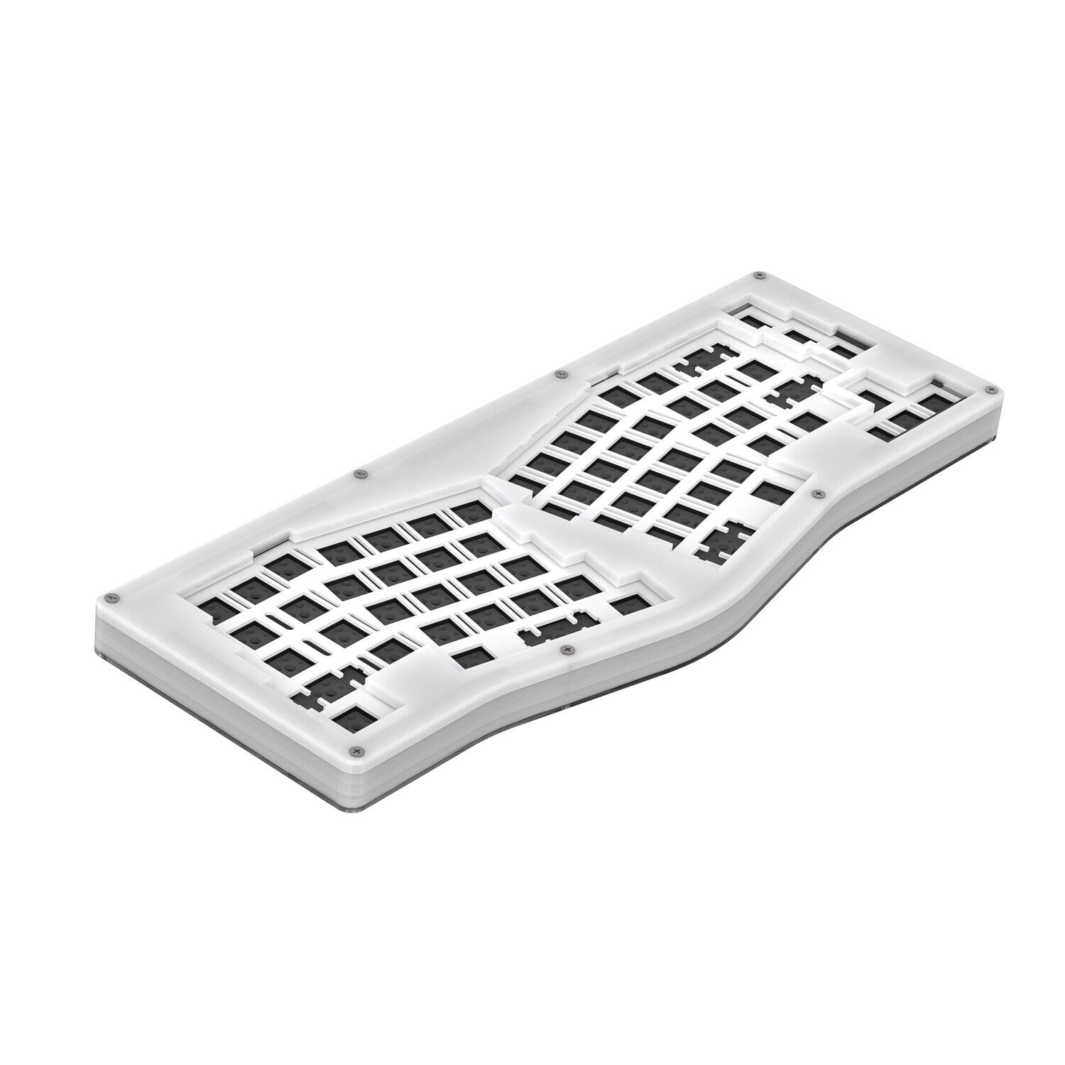 Alice Bộ Bàn Phím Bộ Bàn Phím Cơ Tùy Chỉnh Hỗ Trợ Bố Trí QMK Thông Qua Miếng Đệm Giá Đỡ Trao Đổi Nóng RGB Có Dây Acrylic Xếp Chồng Lên Nhau