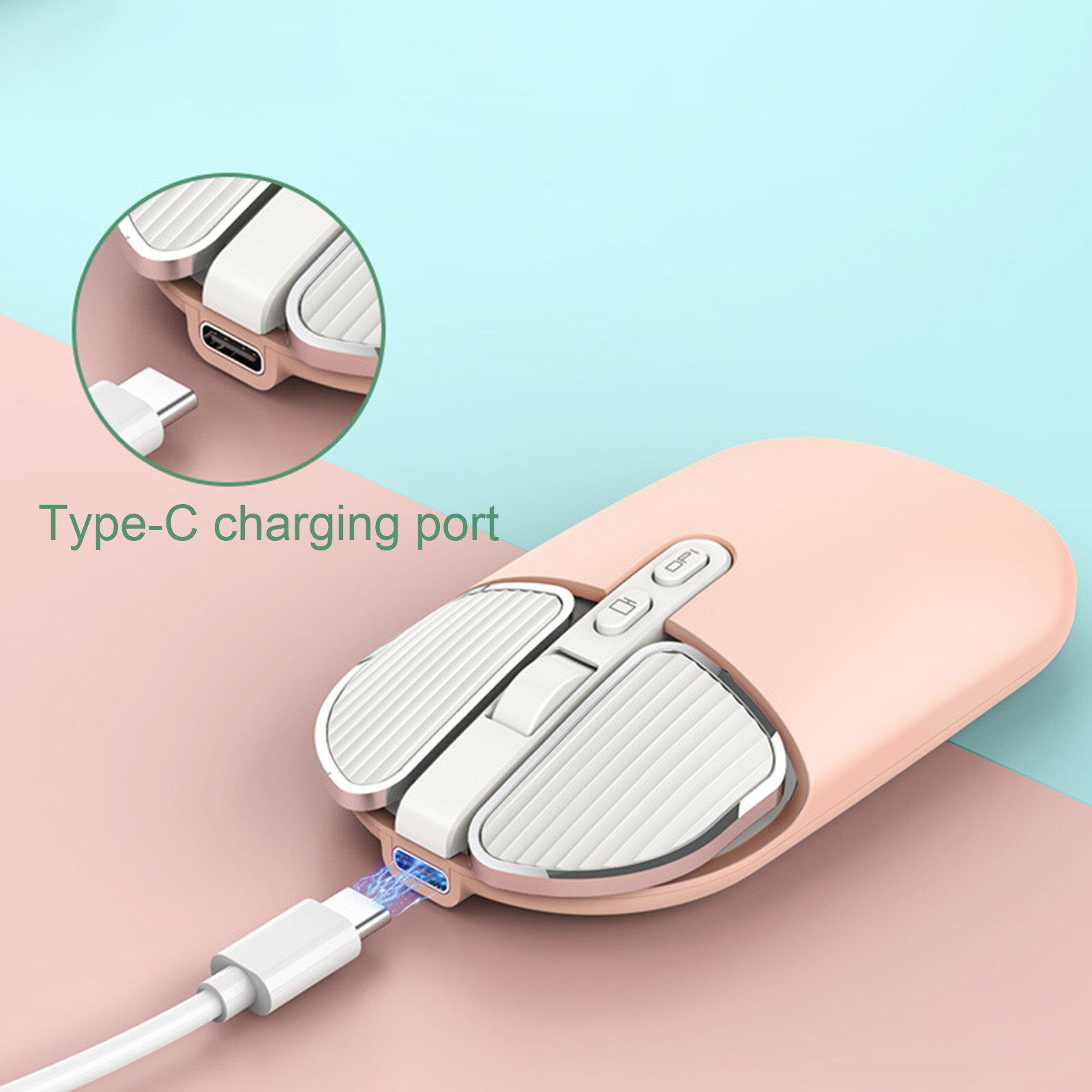 M203 Wireless Mouse Dual Mode Ergonomic Rechargeable Silent Power-saving DPI Adjustable 5 Buttons 2.4G Bluetooth-compatible Optical Mouse for PC