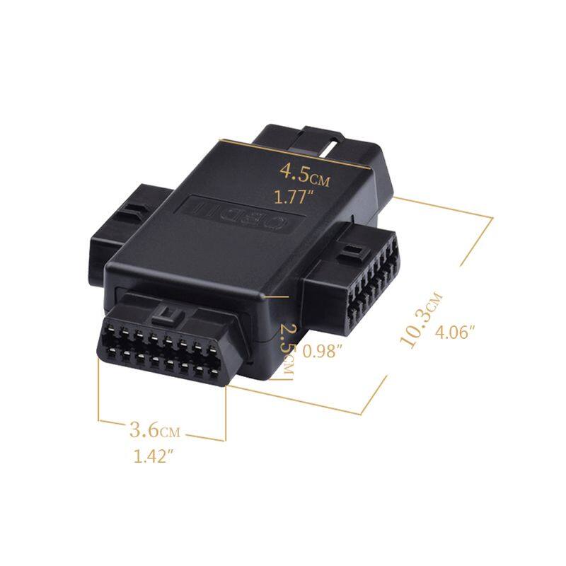 16 Pin OBD2 Car Connector Plug 1 Male To 3 Female Multi-function Diagnostic Cables Tool
