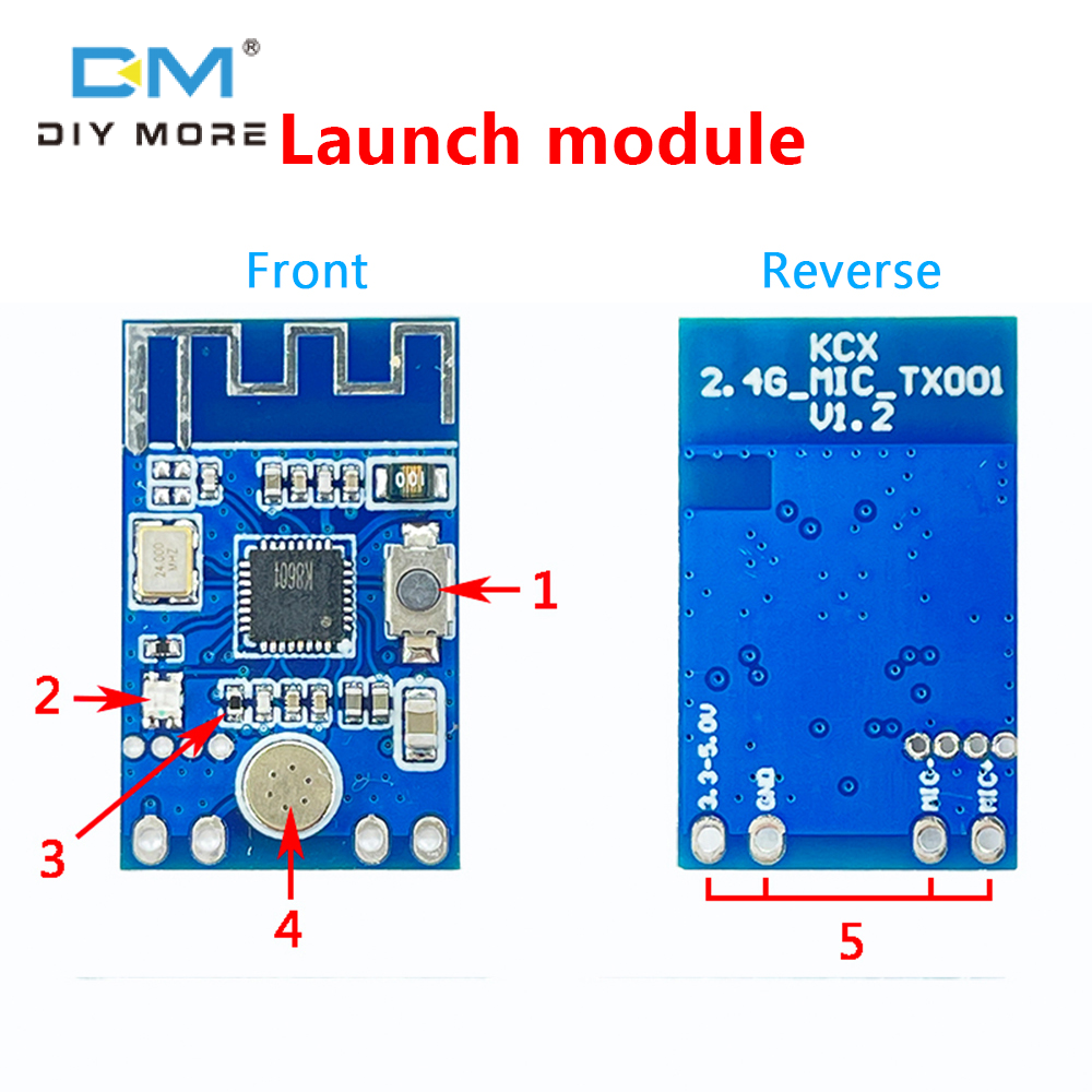 diymore Mô-đun Thu Và Phát Tín Hiệu Âm Thanh Micrô Không Dây 2.4G Bảng Mô-đun Thu Phát Tín Hiệu Âm Thanh Mic Không Dây