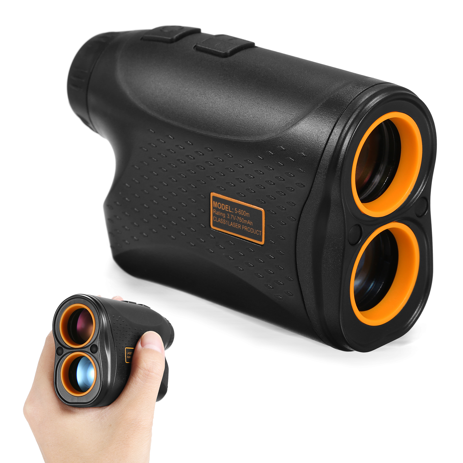 Golf Rangefinder USB Rechargeable Golfing Range Finder 6X Magnification ...
