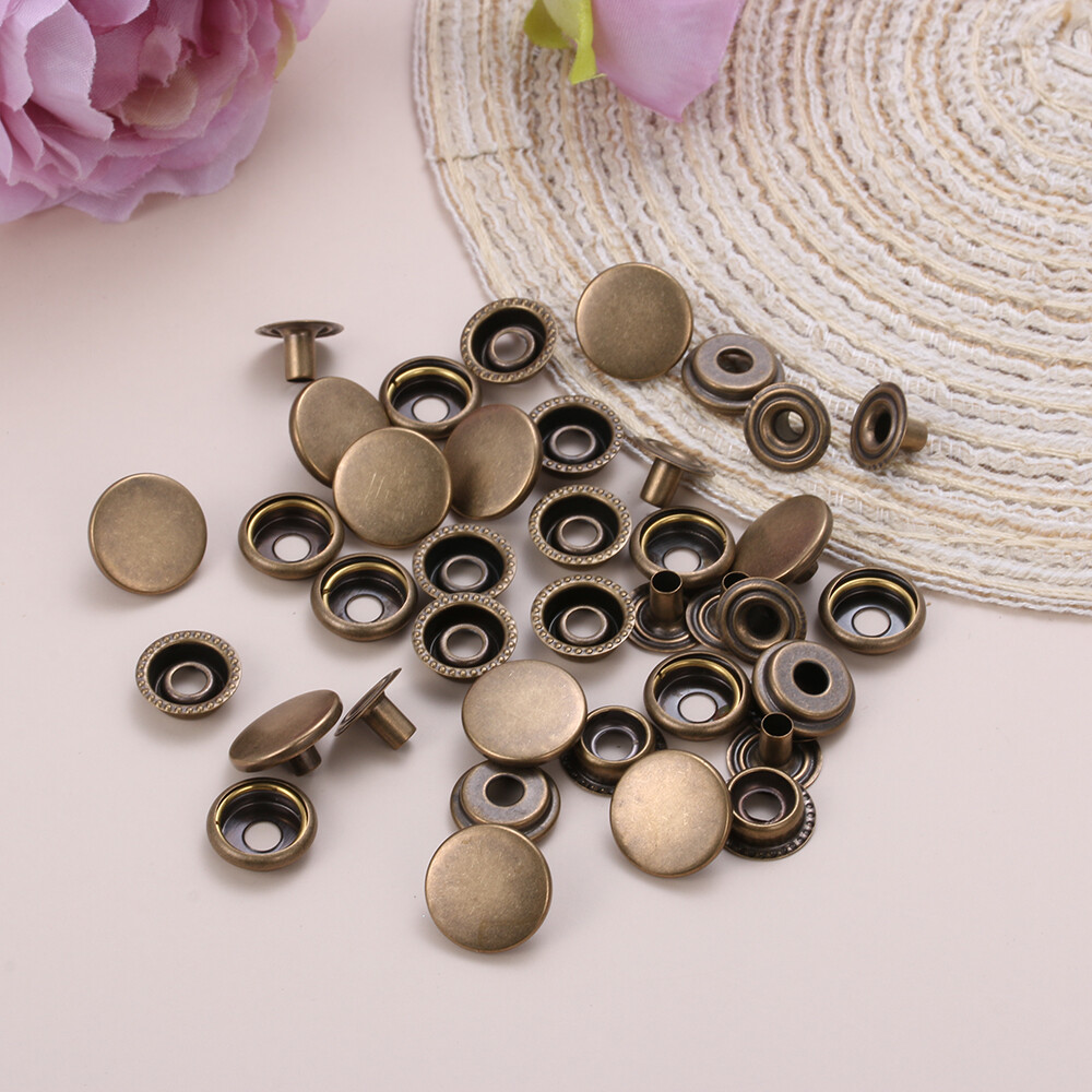 10set(40pcs) Clothes Shirts Sewing Accessories Scrapbooking Stud Snap Buttons Press Button Fasteners Round