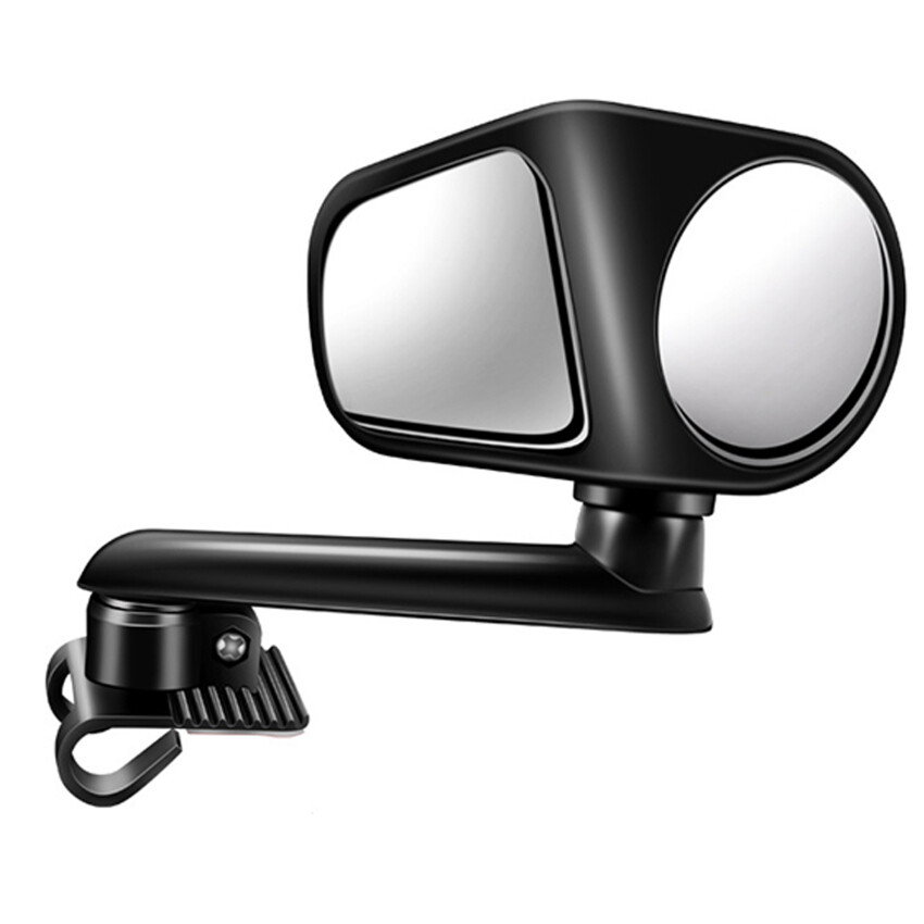 Car Wide Angle 360 Degree Rotation Blind Spot Rearview Front Wheel Convex Mirror Blind Spot Dead Angle Snap Way for Parking PDC