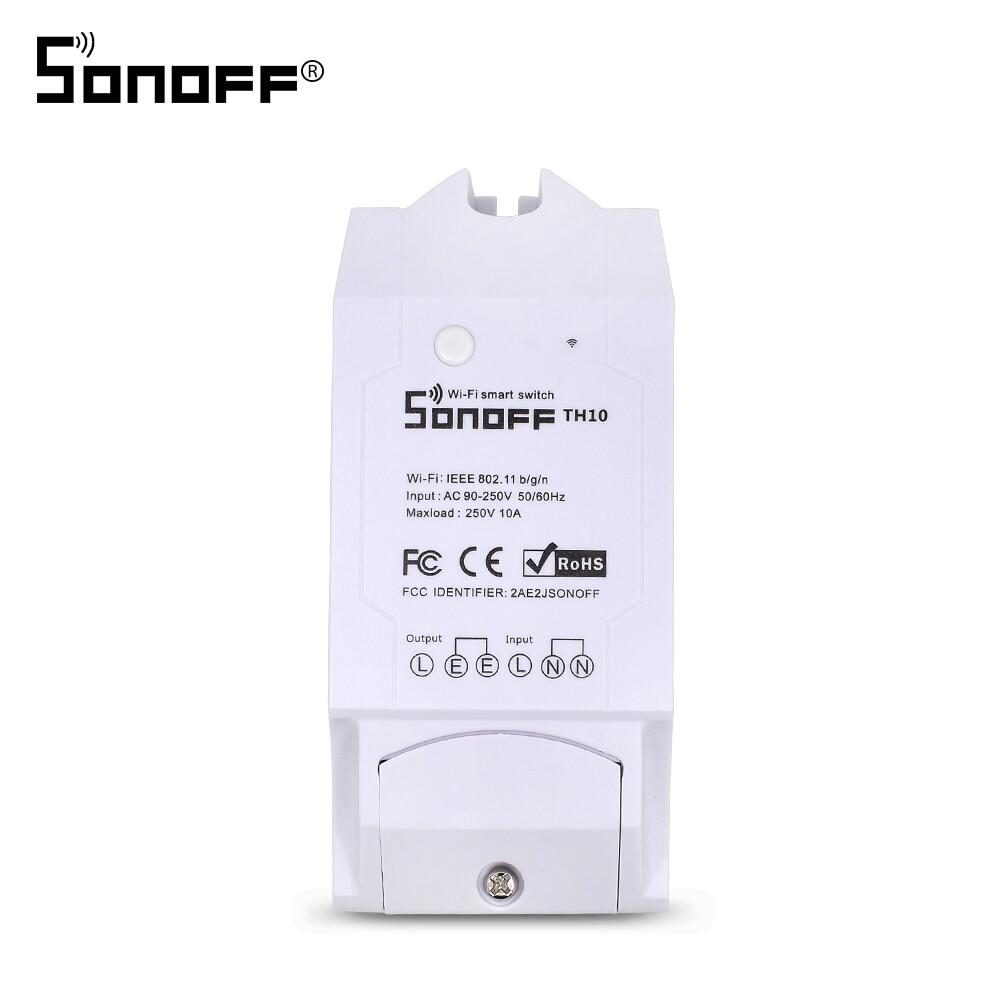 ITEAD Sonoff TH10 TH16 WIFI Switch si7021 Temperature Humidity Sensor Wifi Remote Control For Smart Home Automation Module 16A