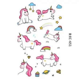 74+ Free Temporary Tattoo Unicorn Idea Tattoo