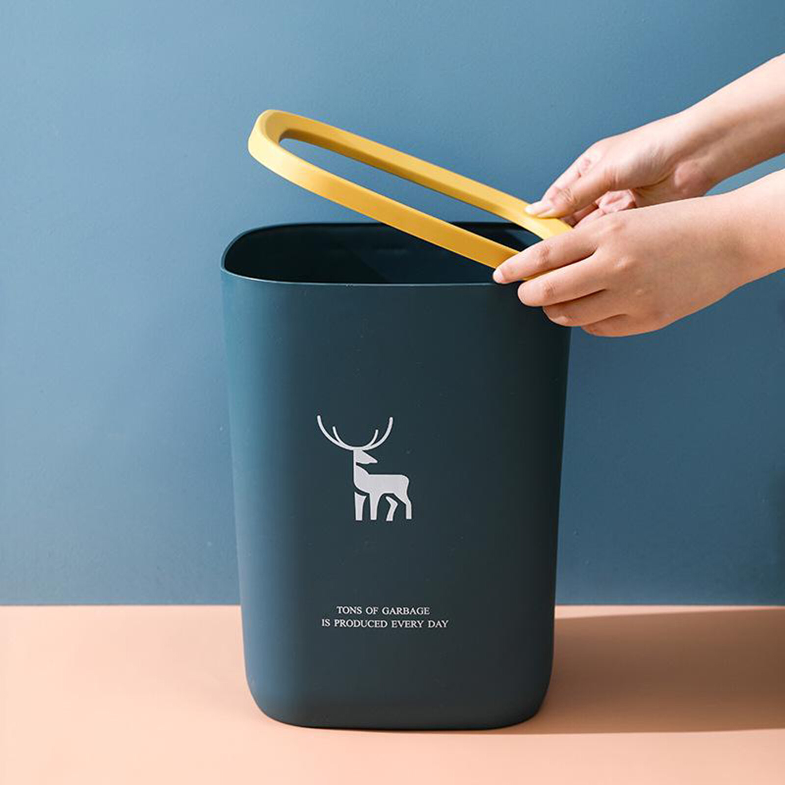 Baoblaze Plastic Rubbish Paper Waste Bin Home Office Bedroom Trash Can