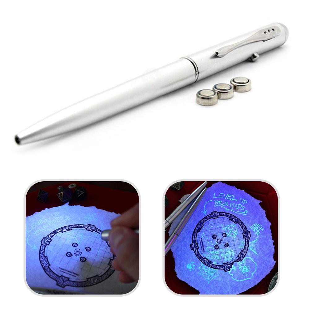 2Pcs Invisible Ink Pen with UV Light for Secret Message Counterfeit ...