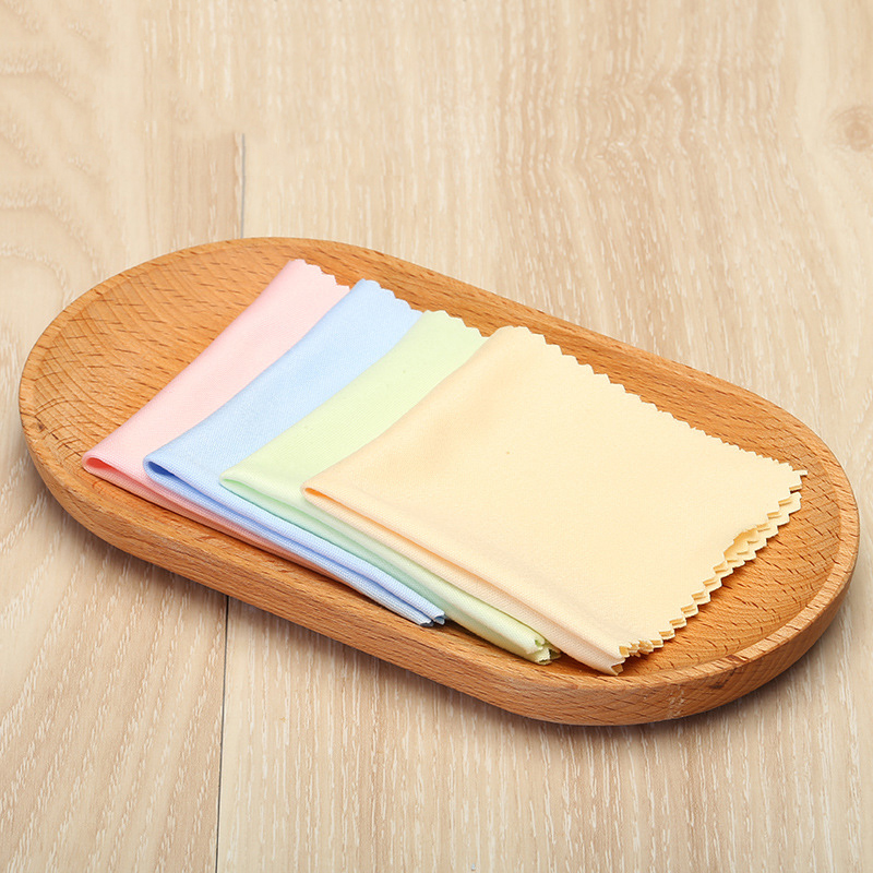 1 Piece Random Color Rectangle Mirror Cloth Eyewear Wipe Cleaning Microfiber Glasses Cloth