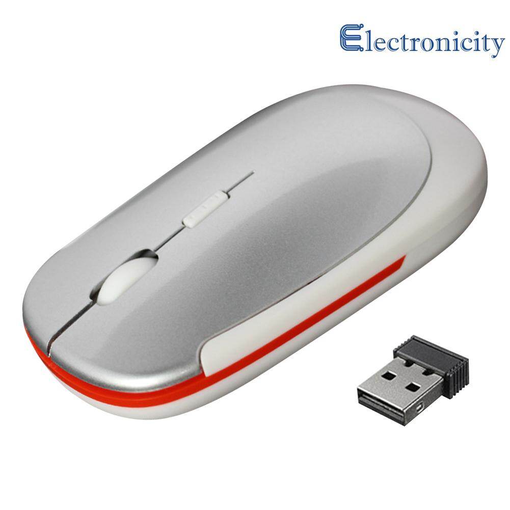 Ultra-Thin 4 Keys 2.4G Wireless Optical Mouse 3 Gears 1600DPI Rechargeable Mice Computer Accessories