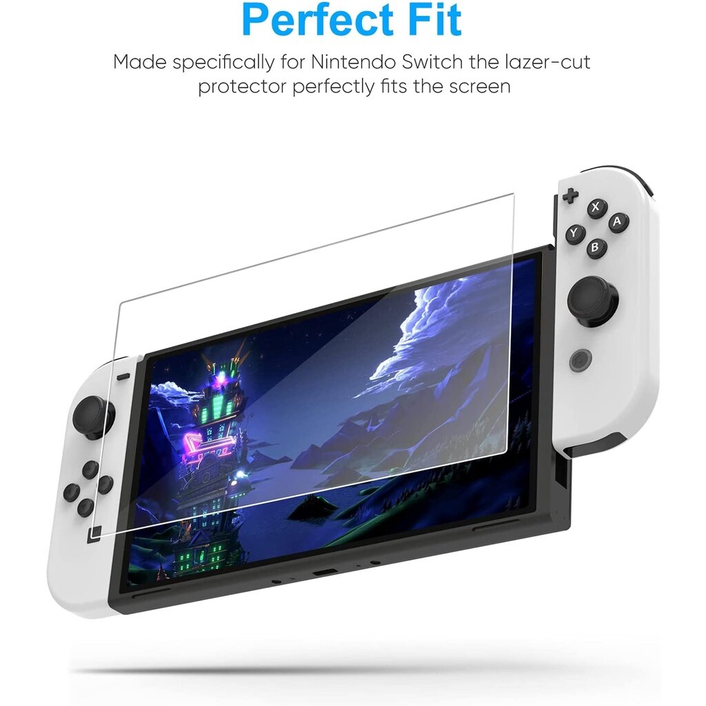 3 cái Bộ chuyển đổi Nintendo OLED Kính cường lực bảo vệ màn hình cho chuyển đổi OLED 2021 mô hình, siêu mỏng HD trong suốt chống trầy xước miếng phim bọc màn hình