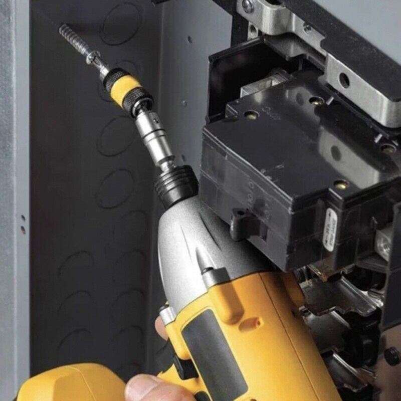 Magnetic Screw Drill Tip Adjustable Pivot Screwdriver Bit Holder 1/4" Hex Shank Electric Quick Change Locking Guide Drill Extensions Adapter