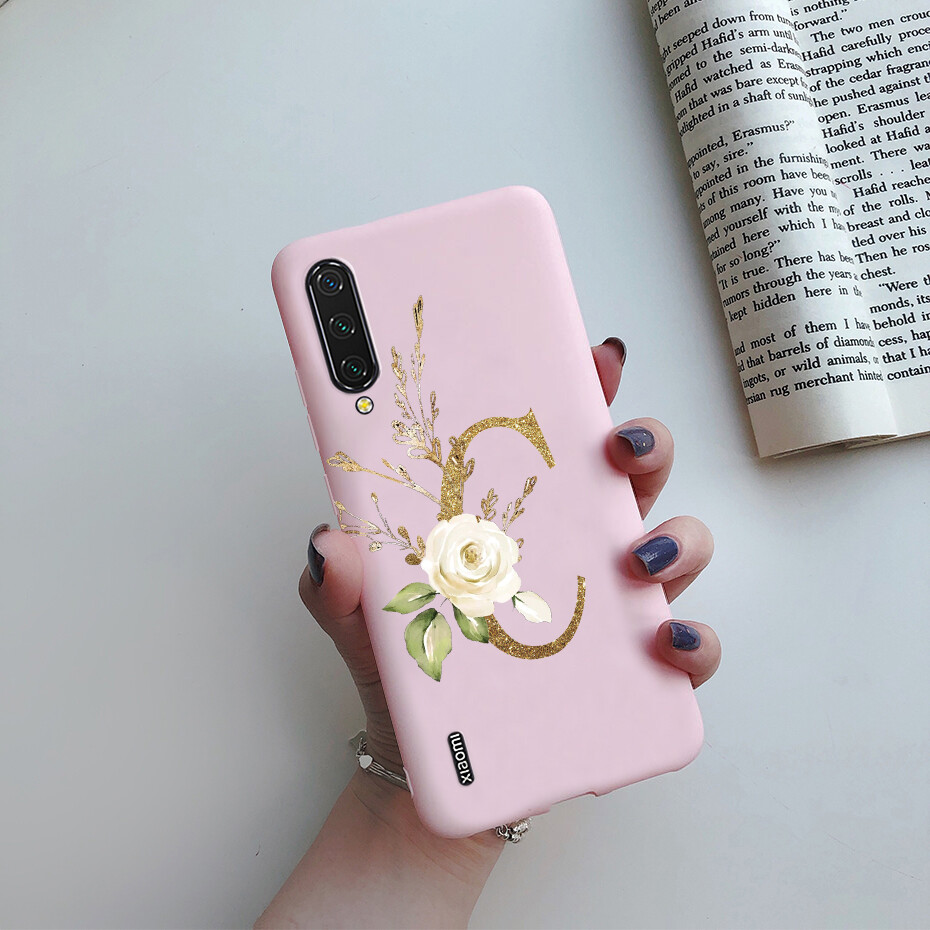 For Xiaomi Mi A3 MiA3 Case Soft Siilicone Cute Flower Letters Phone Casing  For Xiaomi Mi A3 Back Cover
