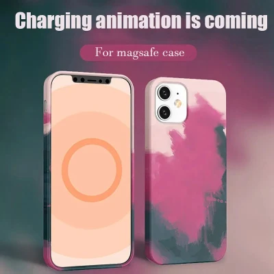 For iphone 12 series mobile phone magsafe case for iPhone12ProMax mobile phone case 12pro liquid silicone watercolor