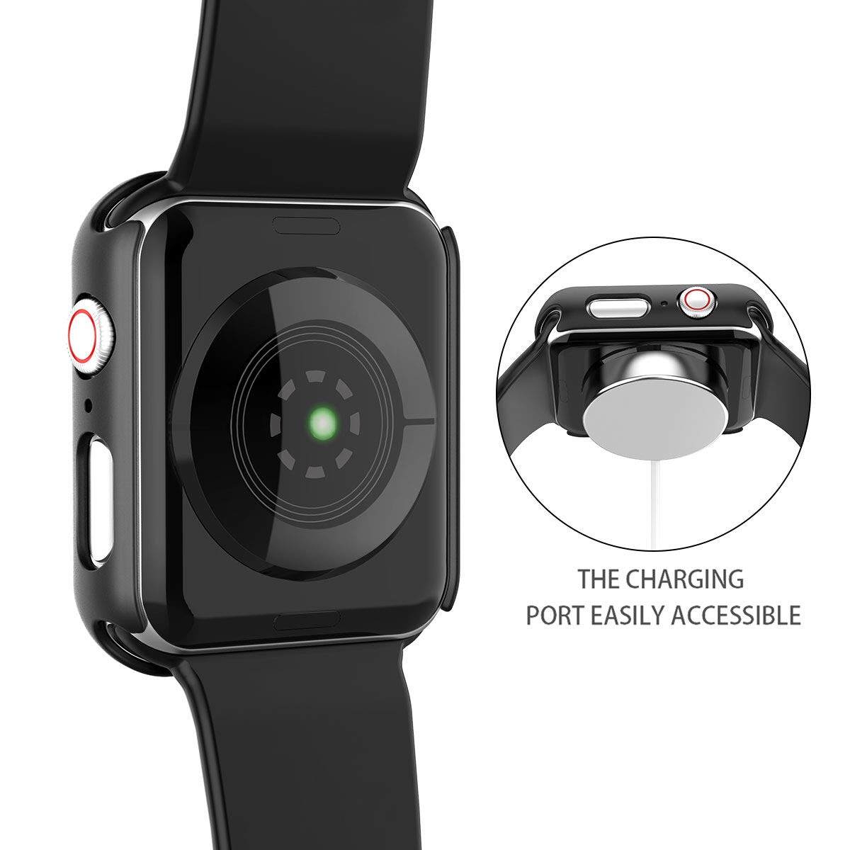 Ultra Thin Hard PC Case Tempered Glass Screen Protector Protective Cover Suitable For Apple Watch Series 9 8 7 6 SE 1 2 3 4 5 38mm 40mm 42mm 44mm 41mm 45mm Smartwatch Case Cover