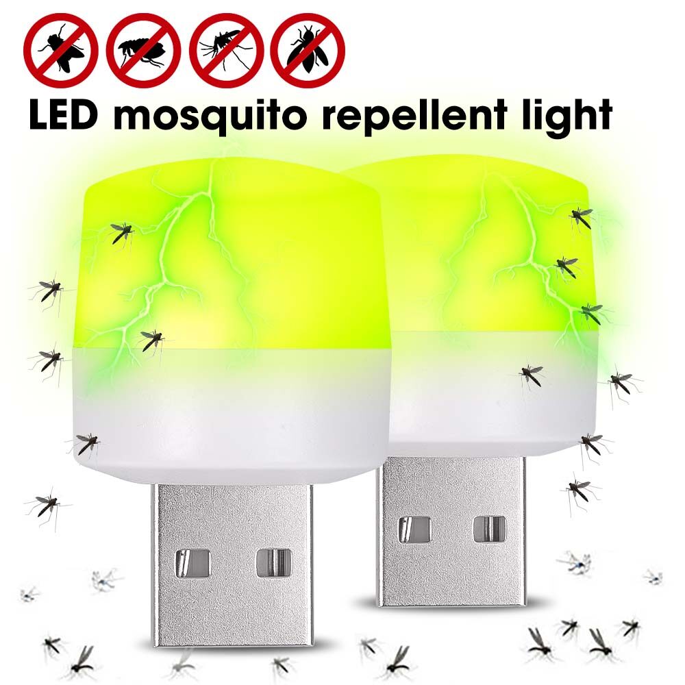 3/1pcs Mini diệt muỗi đèn ban đêm LED cầm tay không bức xạ diệt côn trùng ánh sáng Phích cắm USB Đèn diệt muỗi điện