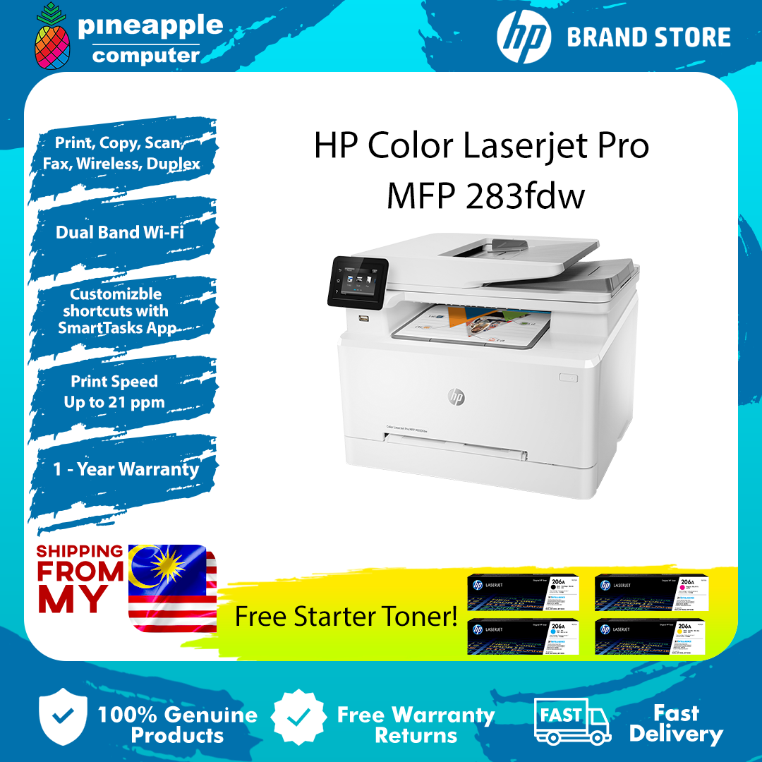 hp color laserjet pro m283fdw duplex scan