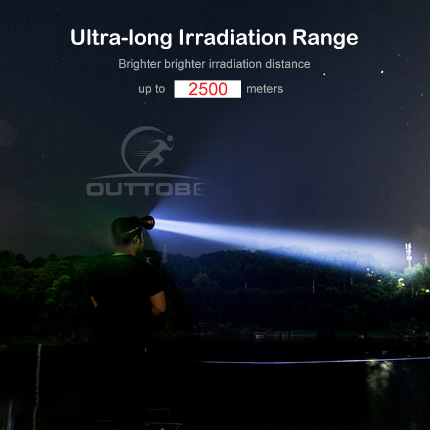 Outtobe Đèn Pha LED Có Thể Sạc Lại Đèn Có Thể Điều Chỉnh Chống Thấm Nước Cấp Độ Sống Đèn Pin Cắm Trại Câu Cá Đầu Đèn Đầu Đi Bộ Đường Dài Đầu Đèn Đèn Pha Với Cáp Sạc USB Để Chạy Bộ, Câu Cá, Phiêu Lưu Hoang Dã