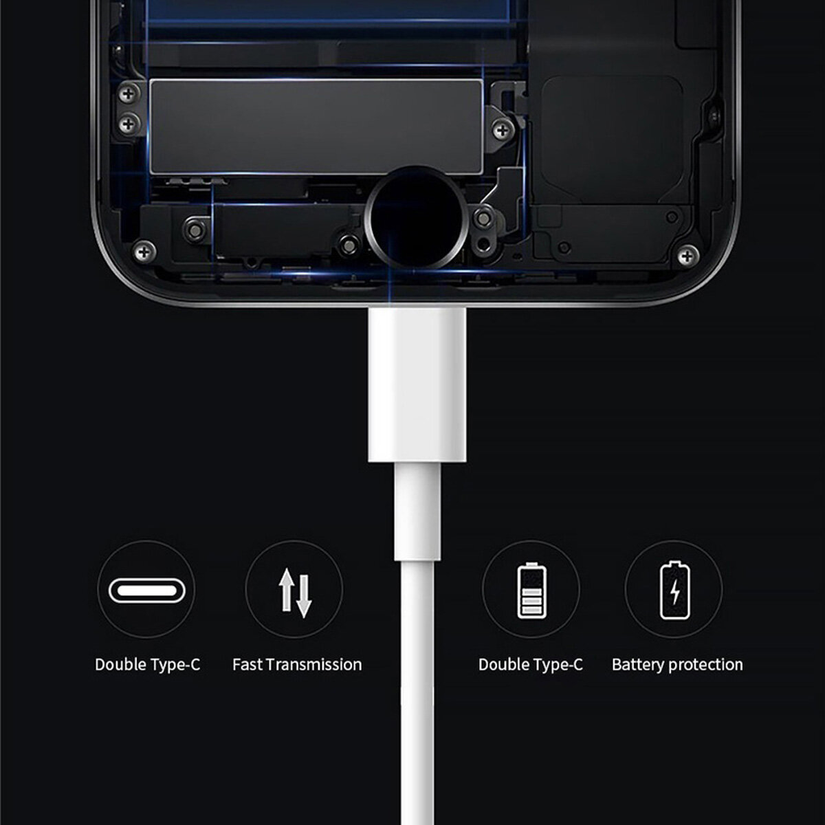 FONKEN Cáp Type C Samsung Cáp Sạc Nhanh Cáp Type C Sang Type C Cáp Sạc Nhanh PD Cho Samsung Galaxy A71 A72 A82 Note 20 Ultra 10