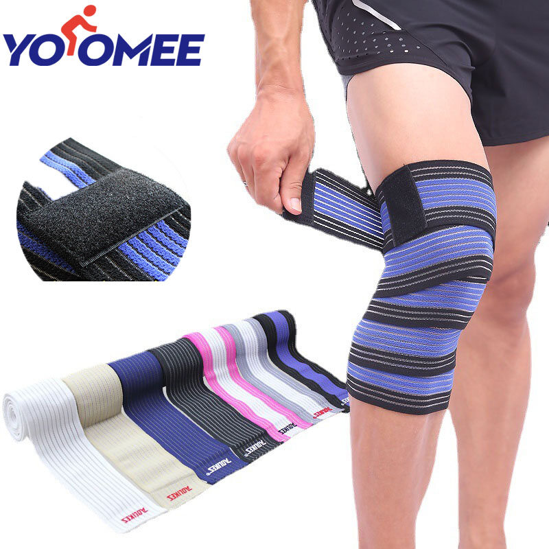 Yoomee 2 Chiếc Băng Thun Băng Giá Đỡ Đầu Gối Thể Thao Dây Đeo Băng Bảo Vệ Ống Chân Bảo Vệ Nén Cho Mắt Cá Chân Chân Bọc Cổ Tay Băng Quấn Quần Legging Kneepad Độ Co Giãn Cao 120 Cm Dây Đeo