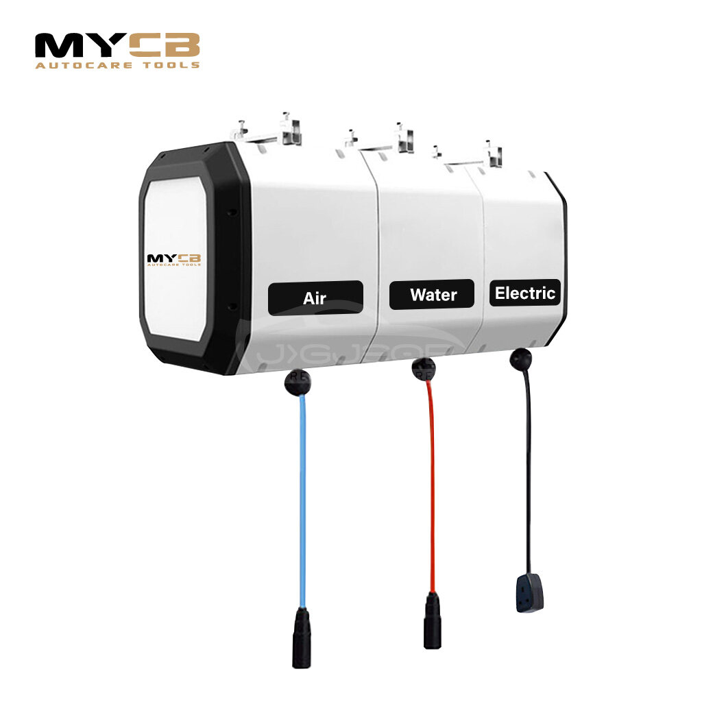 MYCB II Type Combined Retractable Hose Reel Box 3 In 1 Air Water Electric  Wall Mount For Car Beauty 4S Services Wash Bay
