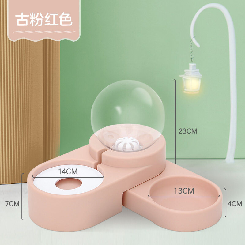 Bát Cho Mèo Đôi Bát Uống Tự Động Bát Thức Ăn Cho Chó Bằng Thép Không Gỉ Nước Uống Thú Cưng Bát Lật Ngược Ngăn Ngừa Bát Thức Ăn Cho Mèo Đồ Dùng Cho Mèo 1.8L Hình Cầu Dung Tích Lớn Tự Động Nạp Nước