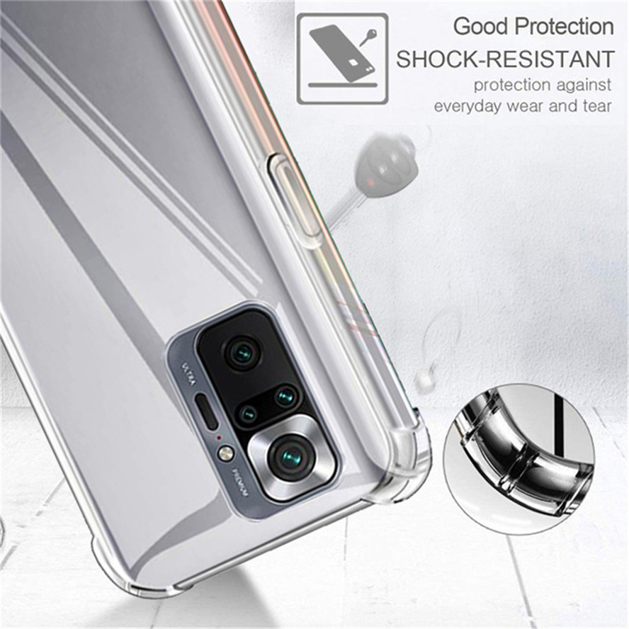 Lenuo Airbag Shockproof Phone Case For Xiaomi Redmi Note 11s 11 Pro 5G Redmi Note 10 Pro Max Casing Luxury Silicone Back Cover For Redmi Note 11 Transparent Case
