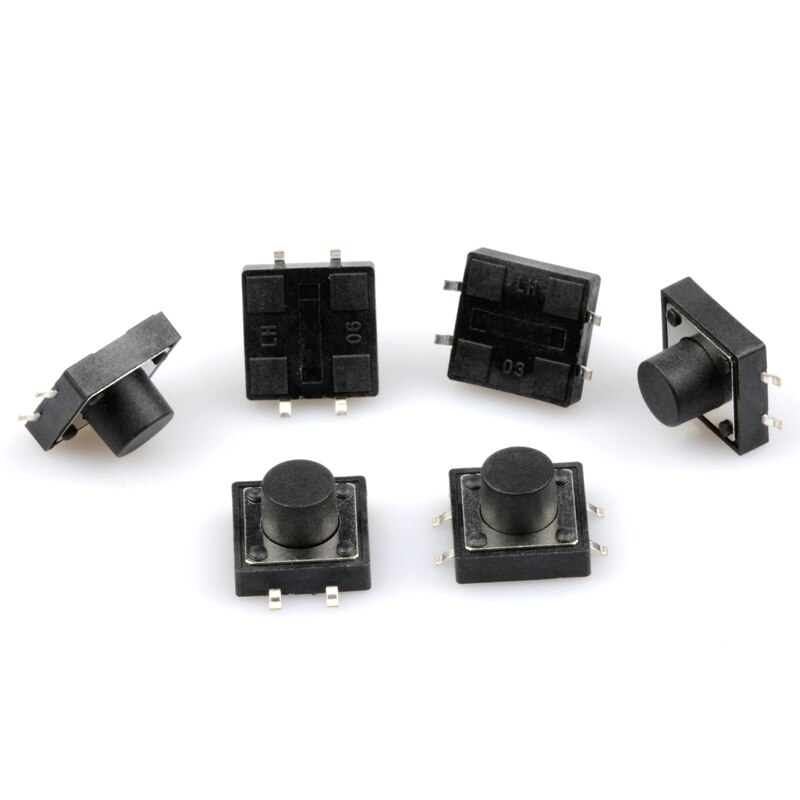50ชิ้น SMT SMD 12*12*4.3/5/6/7/8/9/10/12มิลลิเมตรปุ่มสัมผัสไมโครสวิทช์ ...