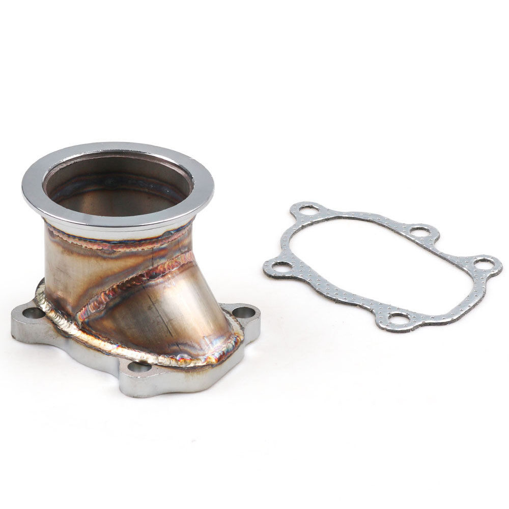 Downpipe Flange Adaptor,8 Bolt Turbo Downpipe Flange Stainless Steel 2.5in V Band Conversion Adapter for T25 T28 GT25 GT28